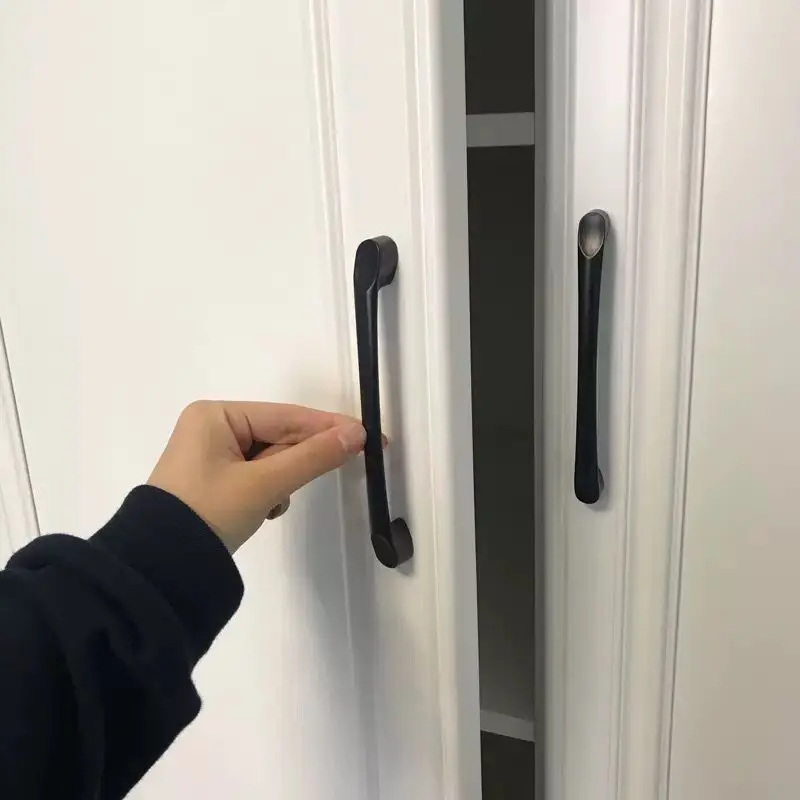 

black Cabinet handle Pulls Door Pulls Drawer Knobs Fashion Furniture Handle Hardware drawer slides Knobs Pulls Mount slides