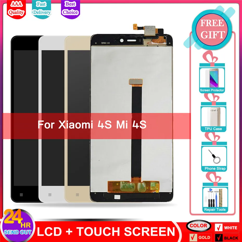 

LCD For Xiaomi 4S Mi 4S Mi4S LCD Display Touch Screen Digitizer Panel Replacement Parts Assembly 1920x1080 5.0''