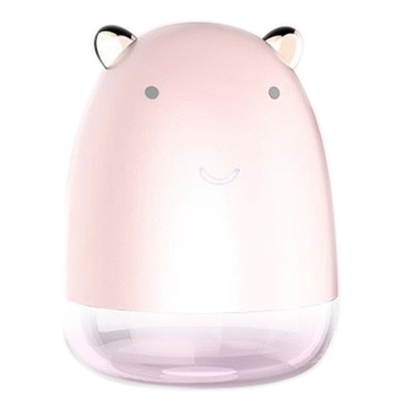 Ultrasonic Air Humidifier Aroma Essential Oil Diffuser Cute Mouse Freshener Nebulizer with LED Night Lamp Tabletop Diffuser - Цвет: Pink