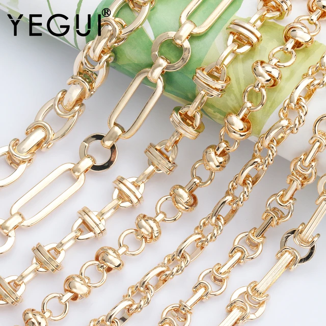 Gold Plated Chain Jewelry Making  18k Gold Chain Jewelry Making - 18k Gold  Plated - Aliexpress