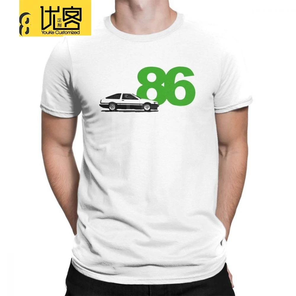 Intial D AE 86 Футболки с коротким рукавом мужские летние футболки из чистого хлопка