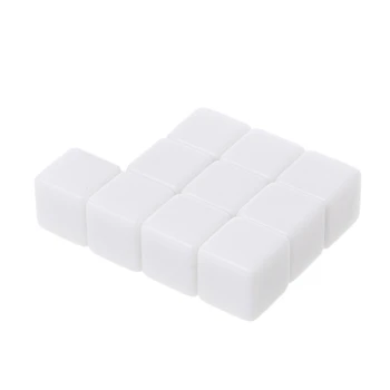 

10 Pcs/Set D6 Dice 12mm Die Six Sided Table Gaming Dice Blank For Role Playing Toys
