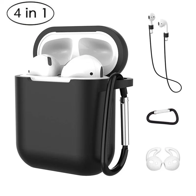 4 в 1 силиконовый чехол для наушников наушники с защитой от потери Apple Airpods Air Pods 2