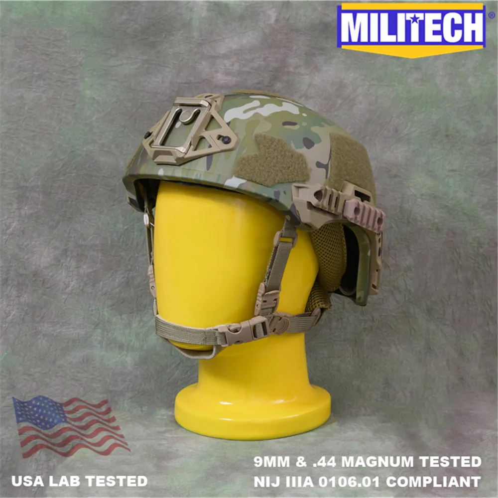 MILITECH-Casco balístico estilo NIJ IIIA 3A 0106,01 ISO EPIC Air, casco a prueba de balas, Aramid Twaron