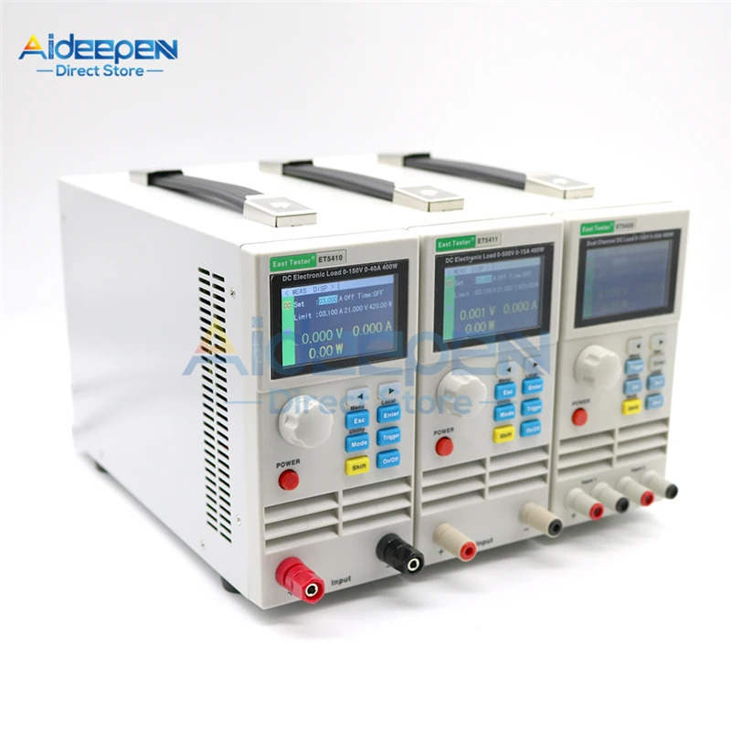 US $138.88 ET5410 ET5411 ET5420 Electrical Load 150V 40A15A 400W Professional Programmable Digital DC Load Battery Tester Load Meter