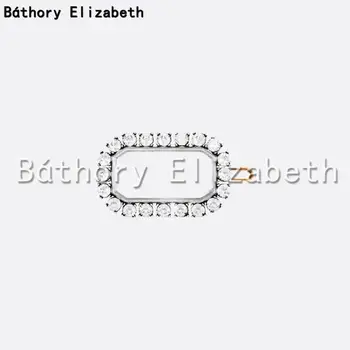 

Bathory Elizabeth New Woman elegant retro gold hair accessories metal letters logo hairpin hair clip lady banquet hairpinjewelry