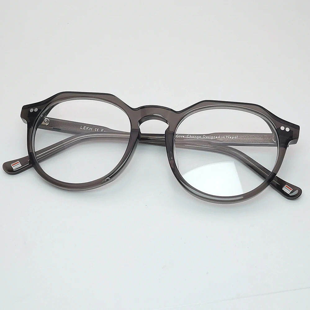 

Brown Grey Acetate Woman Men Unisex Eyewear Strong Eyeglass 2020 new fashion optical myopia frame