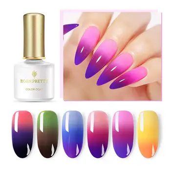 

BORN PRETTY 6ml Thermal Nail Gel Polish 3 in 1 Temperature Change Color Soak Off UV Gel Polish Nail Art Varnish Long Lasting Gel