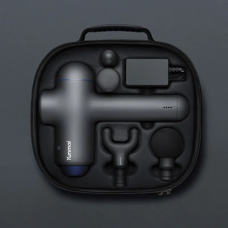 Xiaomi Yunmai массажный пистолет беспроводной ручной глубокий тканевый Массажер для мышц перкуссионное массажное устройство с тихим скольжением для Adul - Цвет: Черный