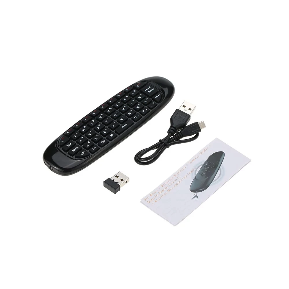 C120 Fly Air mouse Mini 2,4 ГГц Беспроводная клавиатура Русский/Английский ручной пульт дистанционного управления с гироскопом для Smart tv BOX/мини-ПК