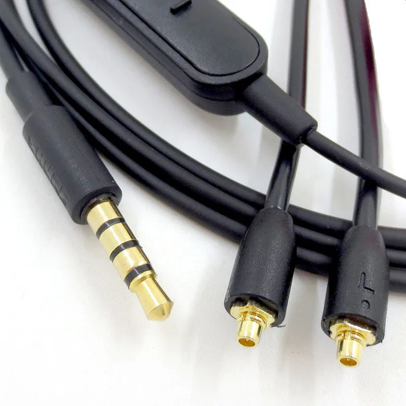 Replacement Audio Cable For Shure SE215 Headphones MMCX Microphone Volume Control Cord Headsets Wire Connecter 23 AugT2