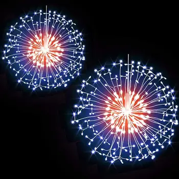 

Dandelion Firework Lights 198 LED String Lights,8 Modes Dimmable String Fairy Lights with Remote Control,Waterproof Copper Wire