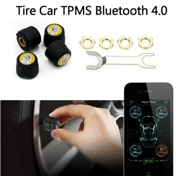 

Bluetooth 4.0 Easy Install Temperature Test Practical External Sensors Mini Warning Alarm Tire Pressure Monitor IP67 Waterproof