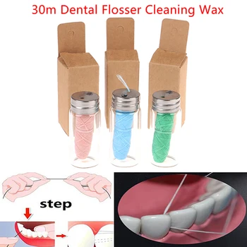 

30m Eco-Friendly Dental Flosser Oral Hygiene Teeth Cleaning Dental Floss Spool Toothpick Teeth Flosser New