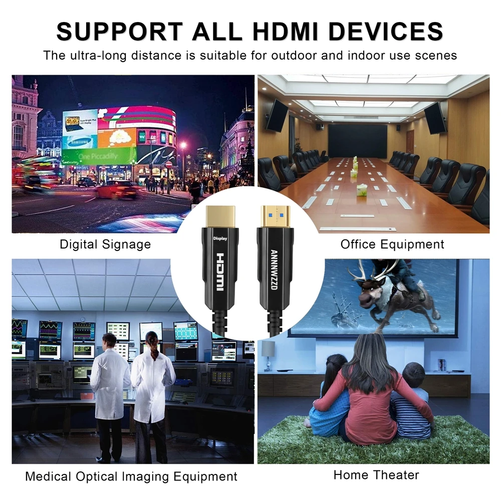 Кабель HDMI 4K 60 Гц оптоволоконный кабель 2 0 2.0a HDR для ТВ приставок проекторов PS4 м 3 5 10