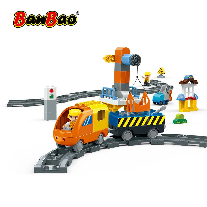 BanBao 9726 крупногабаритный железнодорожный поезд инженерный автомобиль собранный