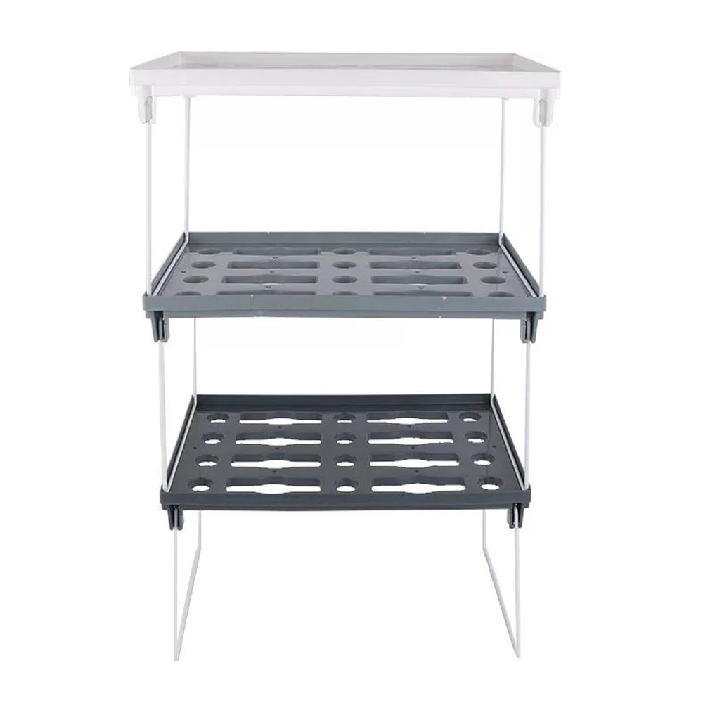 1PCS Folding Rack Kitchen Bathroom Storage Single Layer Kitchenware Organizer PP and Metal Material | Дом и сад