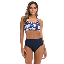 Women Tankini Floral Swimsuit Bikinis High Waist Swimwear Female Bathing Suits Sexy Biquini Set 2020 Women Swimsuit Summer S-XL Women Tankini Floral Swimsuit Bikinis High Waist Swimwear Female Bathing Suits Sexy Biquini Set 2020 Women Swimsuit Summer S-XL