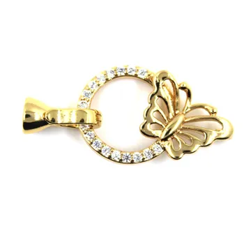 

Copper Clasps 18K Gold plated DIY Pearls Jewelry Fittings Fastener Connector Clasps For DIY Gems Pearls Necklace Bracelet Clasp