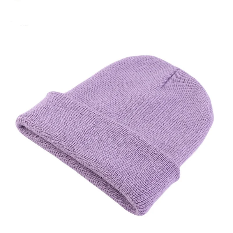 mens skully hat Solid  Unisex  Winter Autumn  Skullies & Beanies Knitting Bonnets new era skully beanie Skullies & Beanies