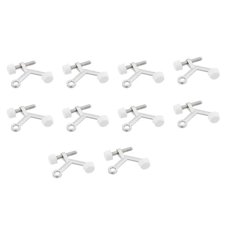 

NEW-Standard Hinge Pin Door Stop, Hinge Pin Adjustable Positioning Door Stop, 10-Pack