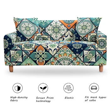 

Mandala Stretch Sofa Covers Furniture Protector Polyester Loveseat Couch Cover 1/2/3/4-seater Armchair Cover for Living Room