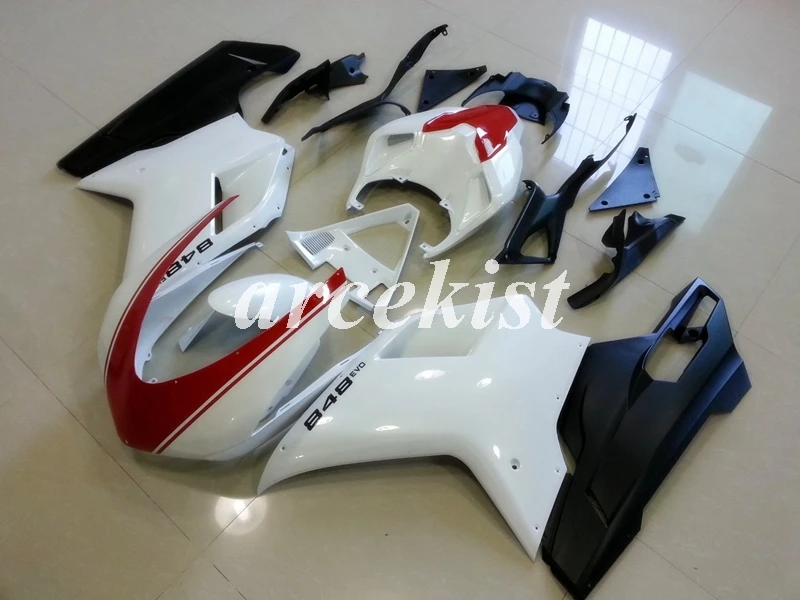 

4Gifts Injection Mold New ABS Motorcycle Fairings Kit Fit for Ducati 848 evo 1098 1198 1098 Bodywork Set Nice bike