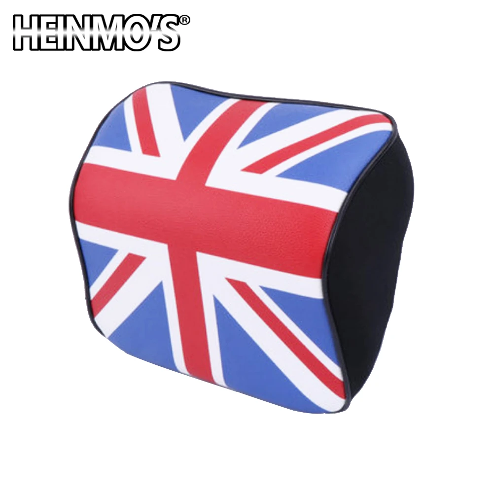 Подходит для всех Mini Cooper pu кожаная поверхность мягкая пена с эффектом памяти подголовник для отдыха Поддержка Подушка универсальная подушка для шеи - Название цвета: Red Jack