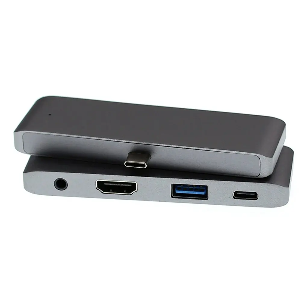USB 3,1 type-C Om USB3.0 концентратор HDMI 3,5 мм аудио PD Отправка 4 в 1 ноутбук док-станция для Macbook Air Pro