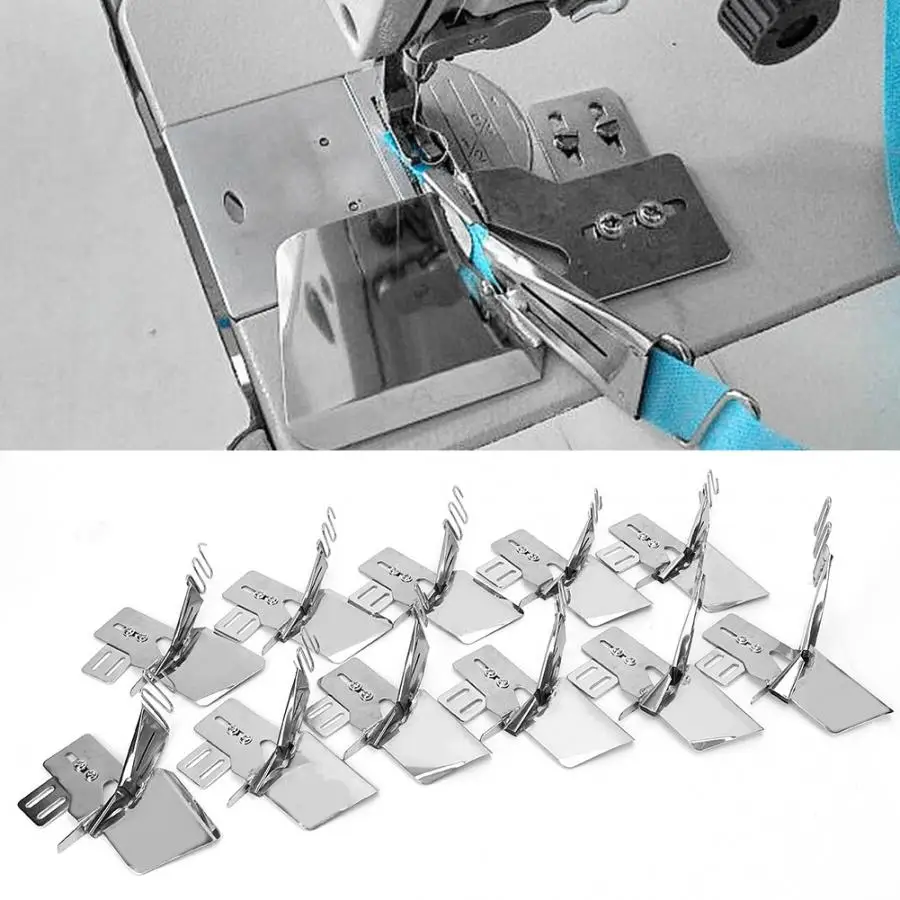 Sew Double Flat Seamer Folder Attachment Tape Binder Right Angle Bias Binder Lockstitch Machine