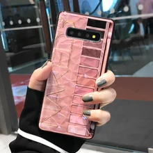 Макияж тени для век Палитра Телефон чехол для Samsung Galaxy S8 S9 10 plus lite S10E 3D Алмазная текстура задняя крышка для Galaxy Note 8 9