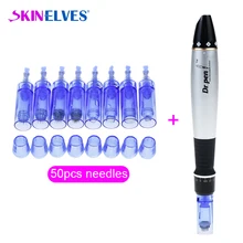 Dr pen A1-C профессиональная Проводная Дерма ручка с 50 шт. Дерма Ручка иглы картриджи микроиглы Dr. Pen микро иглы для татуировки