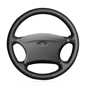 

Hand Sew Black Artificial Leather Car Steering Wheel Cover for Chevrolet Niva 2002-2009 Lada 2110 2011-2014