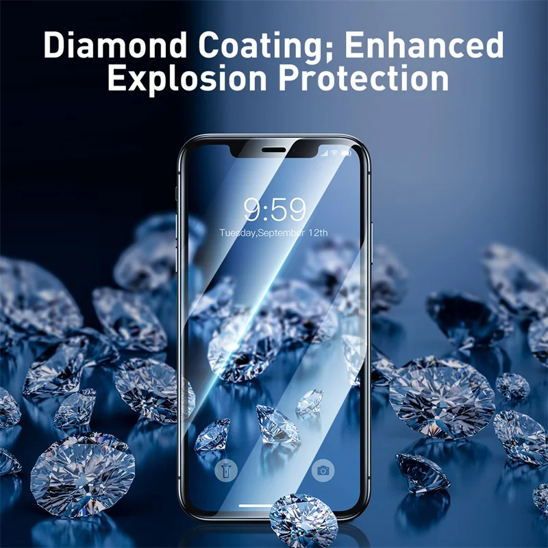 Baseus 0,23 мм полноэкранная защита для iPhone 11Pro Max, ультратонкое закаленное стекло с полным покрытием для iPhone 11, стеклянная пленка