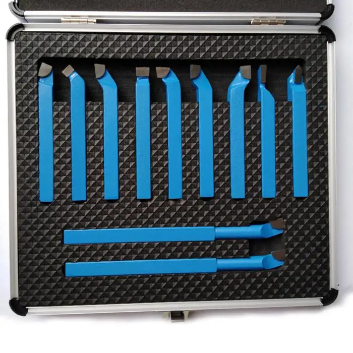 

11Pcs Carbide Tip Tipped Bit Set Brazed Milling Cutter Tools Welding Turning Tool Holder for Metal CNC Lathe
