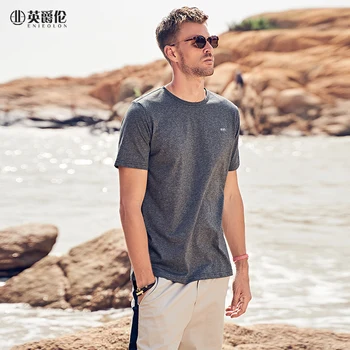 

Enjeolon 2020 summer new men T-shirt Top Quality Cotton men tshirt Simplicity o-neck cotton short t-shirt T8219