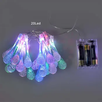 

Hot 20Led30Led Solar Water Drop Shape String Christmas Day Decoration Lights Outdoor Waterproof Light Professional