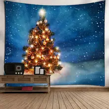 Гобелен Рождество 150x100 см настенный большой тканевый Декор одеяло со снеговиком коврик s пляжный ковер Рождественское украшение A40