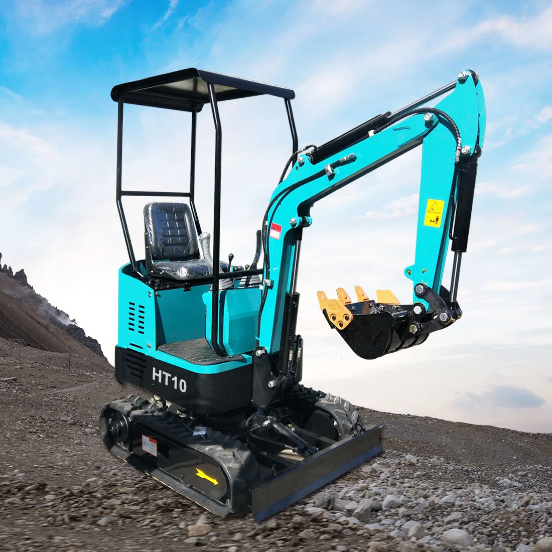 Nuovo Bagger Mini Escavatore 1-1.8Ton Piccolo Trencher Con Ruote Ht-12 Di Frantumazione Del Tetto Fertilizzanti Trincea Frutteti Farm Garden Helper