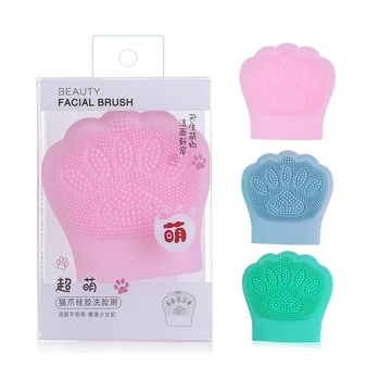 

1pc Soft Glove Silicone Face Cleaner Wash Brush Scrubber Board for Cosmetic Make Up Cleaning Tools Face Cleansing Brushes
