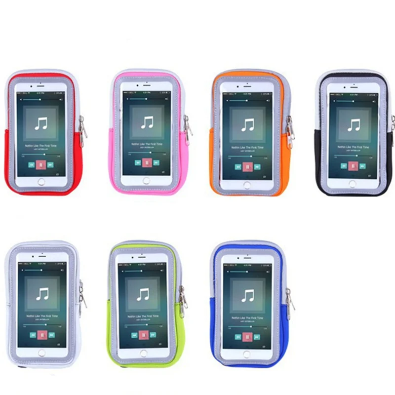 Чехол-держатель для мобильного телефона, ремешок на руку с застежкой-молнией, чехол для мобильных упражнений, занятий спортом для Apple iPhone 6, 7, 8, iPod Touch Armband