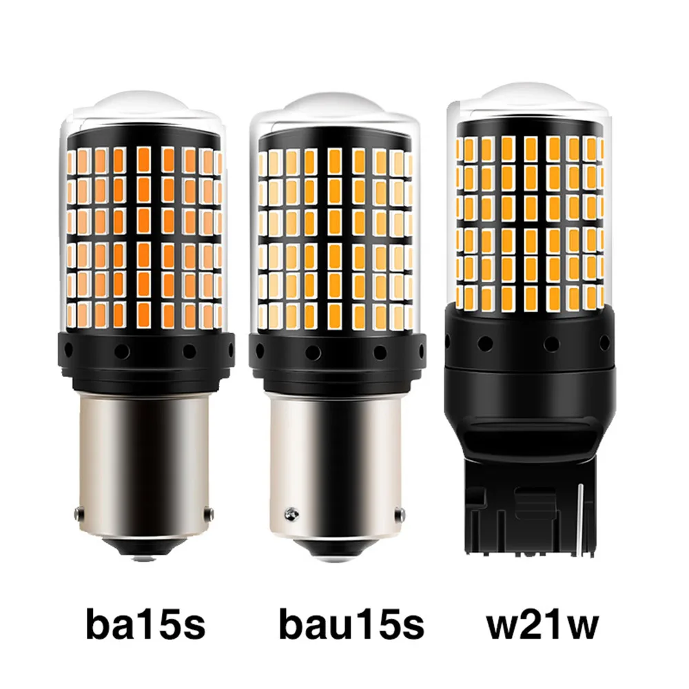 1 шт. T20 7440 W21W светодиодный лампы 144smd CanBus 1156 BA15S P21W BAU15S PY21W сигнала поворота