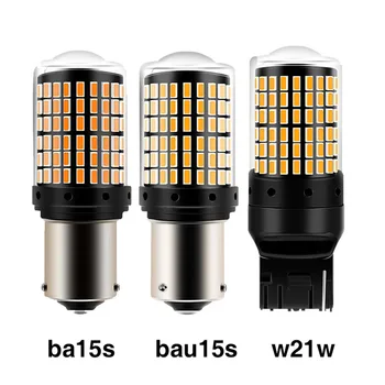 

1PCS T20 7440 W21W LED Bulbs 144smd led CanBus 1156 BA15S P21W BAU15S PY21W led lamp Turn Signal Light Reversing lights No Flash