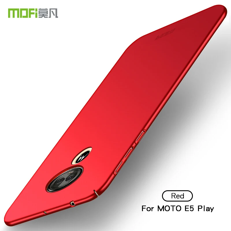 Для Motorola Moto E5 Play чехол MOFI PC Жесткий задний защитный телефон Capas для Motorola Moto E5 Play - Цвет: Красный