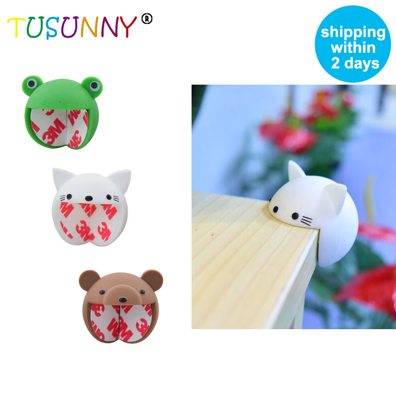 TUSUNNY-protecteur coins de bord mignon | En forme d'animal, pour Table, coussin de protection d'angle, pour bébé, 4 pièces/lot (lot de 4)