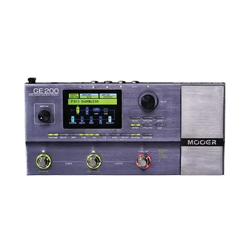 

2019 MOOER GE200 Amp Modelling Multi Effect Processor Pedal With 26 IR Speaker Cab Model 52 Second Looper 55 Amplifier Models