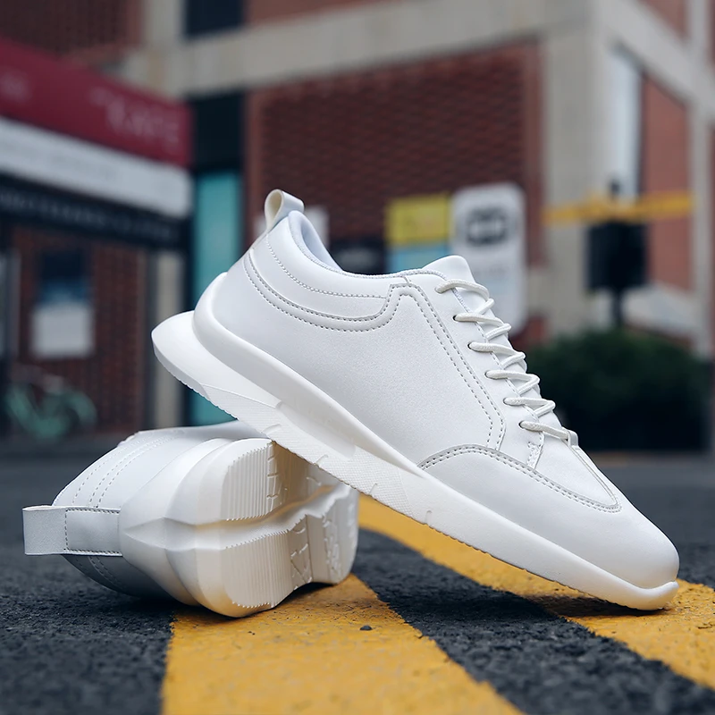 

Fashion Outdoor Men White Sneakers High Quality Brand Casual Comfy Shoes Leather Soft Jogging Tennis Mens Shoes Spring Autumn