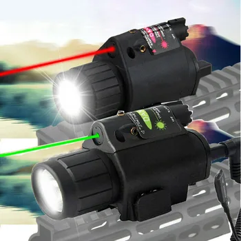 

Tactical Red/Green Laser Sight Scope With CREE LED Flashlight Combo 20mm Rail Airsoft