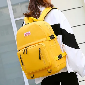 

2020 Xiniu Fashion Backpack Women Neutral Solid Color Zipper Shoulder Bag Backpack Student Messenger Bag Women рюкзак женский