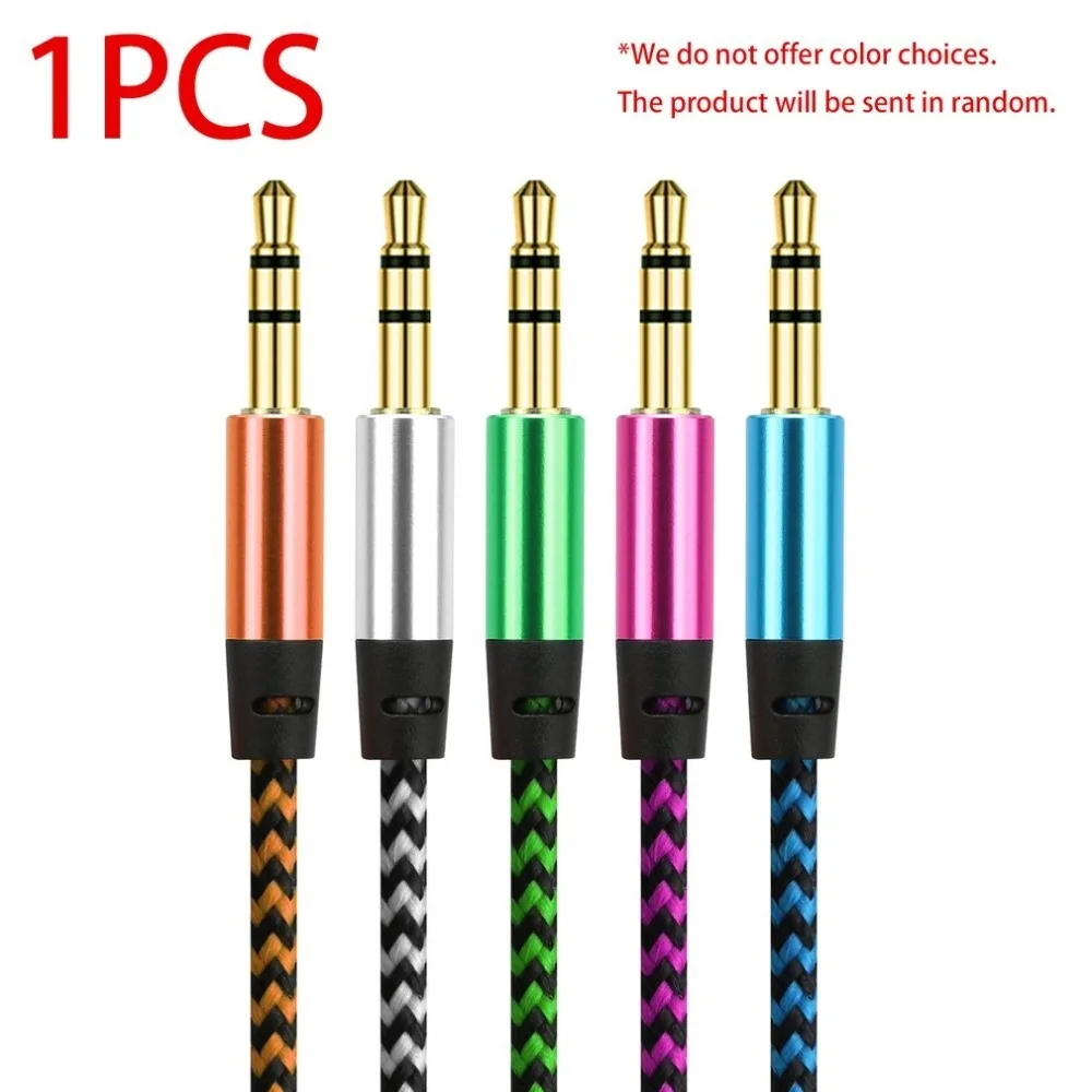 3.5mm Jack Braided Stereo Audio Cable Gold Plated Male To Male Speaker Cable Portable Audio Player Accessories Drop Shipping
